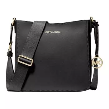 MICHAEL KORS Женская сумка-мессенджер "Trumpets" с одним отделением, черная, с покрытием Jet Set Travel