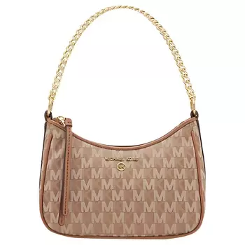 MICHAEL KORS Женская сумка-тоут через плечо Jet Set Charm Canvas Trumpets, коричневая