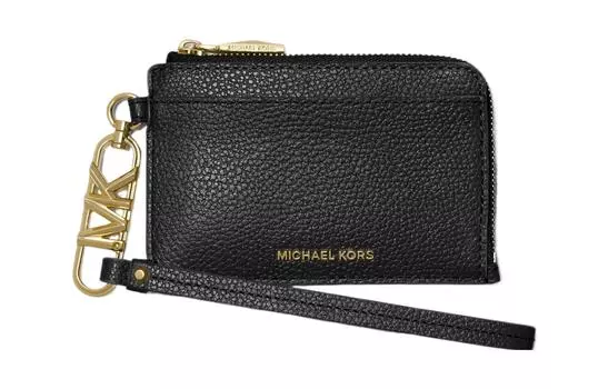 MICHAEL KORS Женский держатель для карт из коровьей кожи, черный