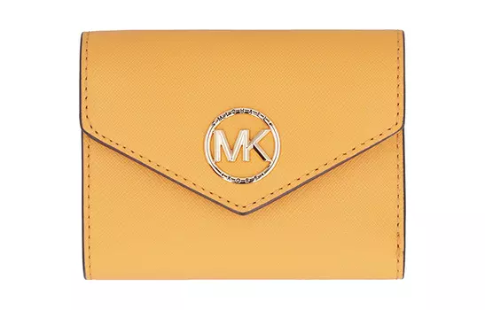 MICHAEL KORS Женский кошелек из коровьей кожи, маленького размера, желтый