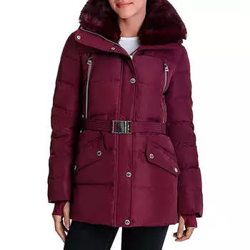 Michael Kors Женский пуховик средней длины-Темно-рубиновый MICHAEL Michael Kors, красный
