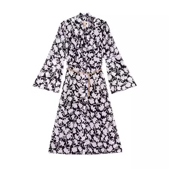 Michael Kors Женское платье с длинными рукавами Michael Kors, цвет Black