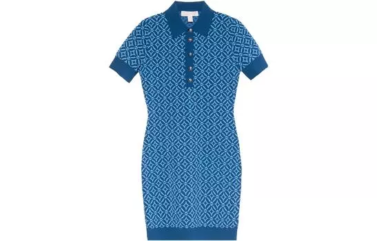 Michael Kors Женское платье с шортами и рукавами Michael Kors, цвет Blue