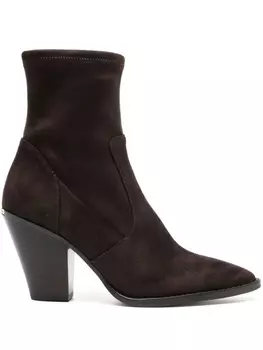 Michael Michael Kors Dover 100mm pointed-toe boots, коричневый