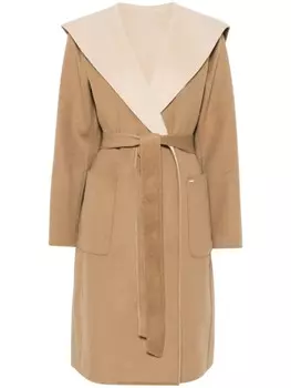 Michael Michael Kors двухцветное пальто с капюшоном, коричневый