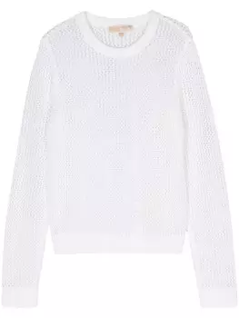 Michael Michael Kors джемпер рыхлой вязки с круглым вырезом, белый