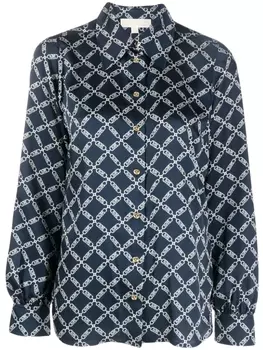 Michael Michael Kors Empire-print satin weave, синий