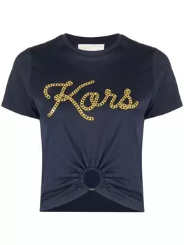 Michael Michael Kors футболка со сборками, синий