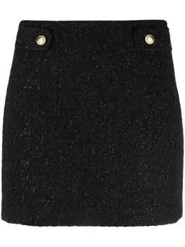 Michael Michael Kors high-waisted tweed mini skirt, черный