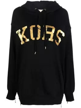 Michael Michael Kors худи из органического хлопка с логотипом, черный