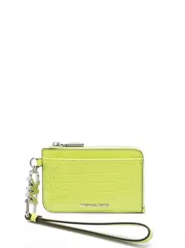 Michael Michael Kors картхолдер с тиснением под кожу крокодила, зеленый