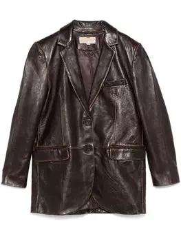 Michael Michael Kors кожаный пиджак, коричневый