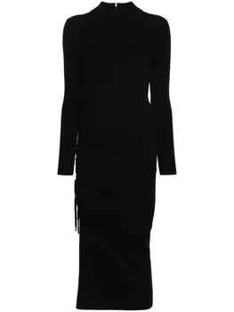 Michael Michael Kors макси-платье в рубчик, черный