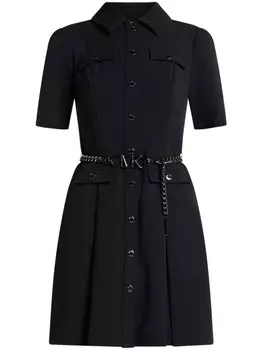 Michael Michael Kors платье-рубашка из крепа, черный