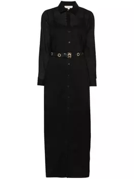 Michael Michael Kors платье-рубашка макси, черный