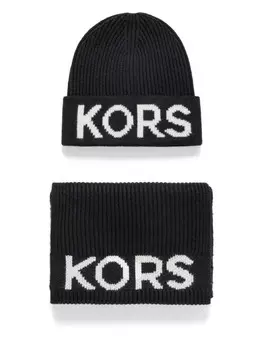 Michael Michael Kors шапка бини с вышитым логотипом, черный