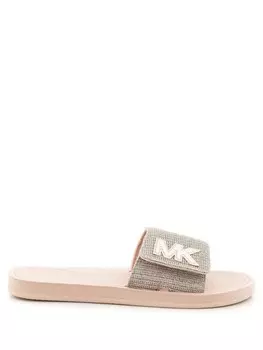 Michael Michael Kors шлепанцы с логотипом, серый