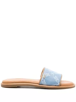 Michael Michael Kors шлепанцы с логотипом, синий