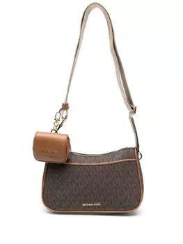 Michael Michael Kors сумка через плечо с монограммой, коричневый