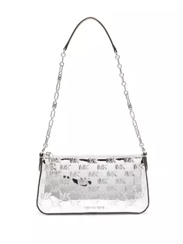 Michael Michael Kors сумка на плечо Jet Set с тисненым логотипом, серебристый