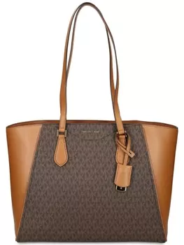 Michael Michael Kors сумка-тоут с монограммным узором, коричневый
