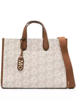 Michael Michael Kors сумка-тоут с монограммой, нейтральный цвет