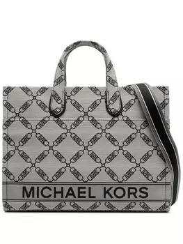 Michael Michael Kors сумка-тоут с тисненым логотипом, белый