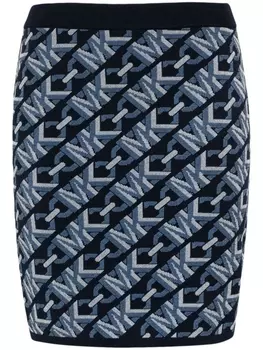 Michael Michael Kors юбка мини с логотипом, синий