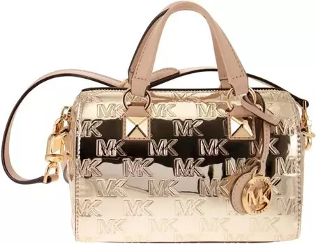 Michael Michael Kors - Женская маленькая сумочка через плечо из лакированной кожи Grayson, бледно-золотой
