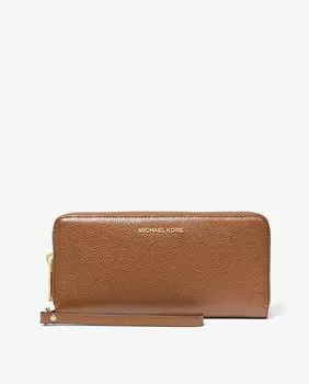 Michael Michael Kors Женский кошелек из зерненой кожи Continental коричневого цвета Michael Michael Kors, коричневый