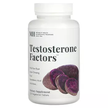 Michael's Naturopathic, Testosterone Factors, 120 вегетарианских таблеток