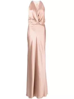 Michelle Mason драпированное платье с вырезом халтер, розовый