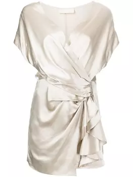 Michelle Mason платье мини с драпировкой, золотой