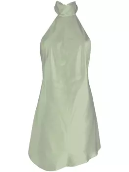 Michelle Mason платье мини с вырезом халтер, зеленый