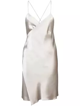 Michelle Mason платье мини с запахом, металлик