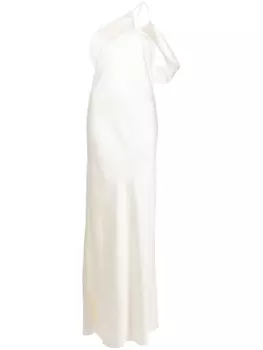 Michelle Mason платье на одно плечо, белый