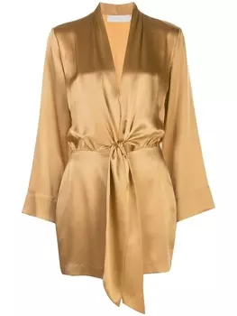 Michelle Mason шелковое платье мини с завязками, желтый