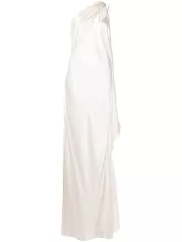 Michelle Mason шелковое платье с драпировкой, белый