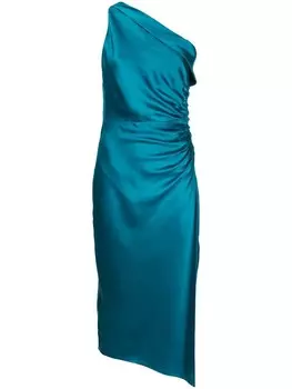 Michelle Mason шелковое платье со сборками, синий