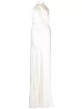 Michelle Mason шелковое платье со складками, белый