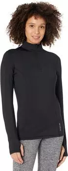 Micro-Elite Chamois Solid Zip-T Hot Chillys, черный