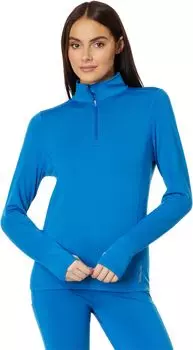 Micro-Elite Chamois Solid Zip-T Hot Chillys, цвет Thriller Blue