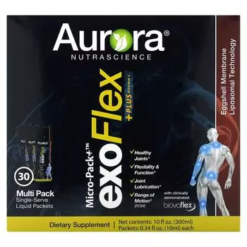 Micro-Pack+ ExoFlex + плюс витамин С, 30 пакетов по 10 мл (0,34 жидких унции) каждый Aurora Nutrascience