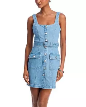 Мидди Платье-майка на пуговицах L'AGENCE, синий