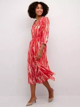 Миди-платье ariana с абстрактным принтом KAFFE, розовый
