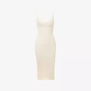 Миди-платье House Of Cb скульптурирующее из эластичного полотна, ванильный