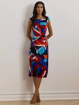 Миди-платье из джерси с абстрактным твистом tessanne Ralph Lauren, разноцветный