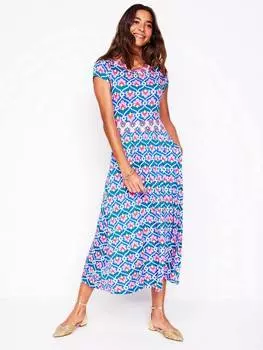 Миди-платье из джерси с цветочным узором melanie Boden, цвет Blue/Pink/Multi