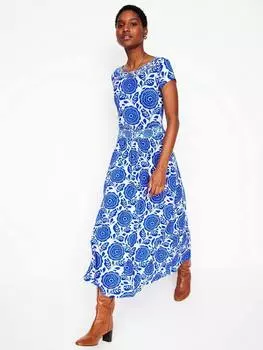 Миди-платье из джерси с цветочным узором melanie Boden, синий/разноцветный