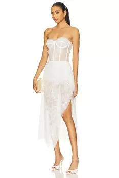 Midi-платье Katherine от Katie May, ivory